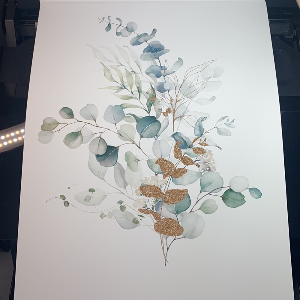 Wall Art Watercolor Botanical Eucalyptus Branch Print Unframed - Picture 5 of 12